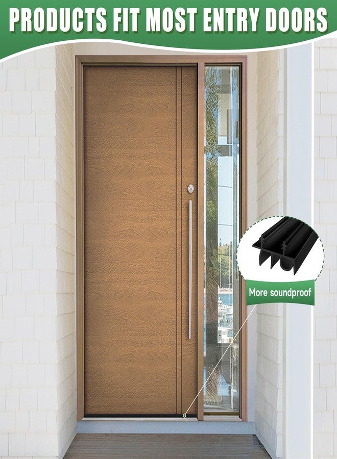YYGCL Door Draft Stopper, Cuttable Concealed Kerf/Channel Fit Under Door Seal, Draft Stopper Threshold Seal Bottom of Door Weatherstrip Kerf Weather Stripping Doors 39” Length (Black, 39 inch) - Image 2